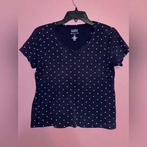 Croft & Barrow Fitted Short Sleeve T-Shirt in Blue